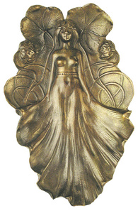 D.154 - Hamutál, szecessziós, női figurával
