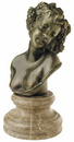 D.048m - Szőlőfürtös görög női fej márványon