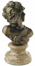 D.049m - Szőlőfürtös görög férfi fej márványon